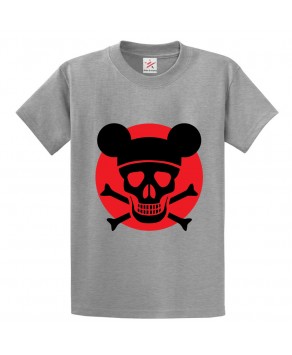 Mickey Skull Classic Unisex Kids and Adults T-Shirt For Cartoon Fans